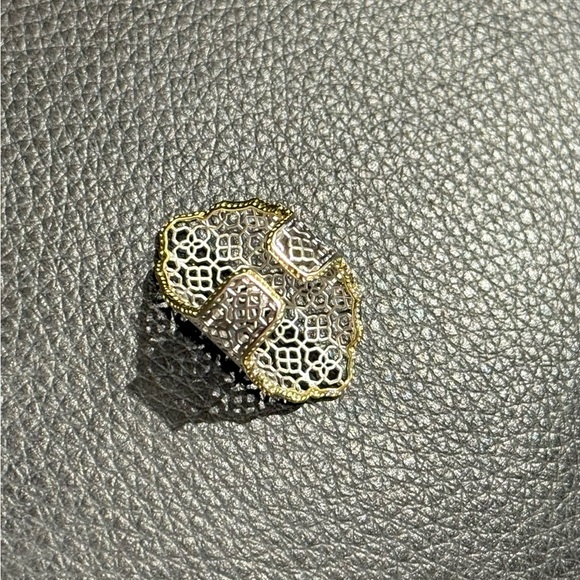 Kendra Scott Gold and Silver Filigree Ring - Picture 3 of 4